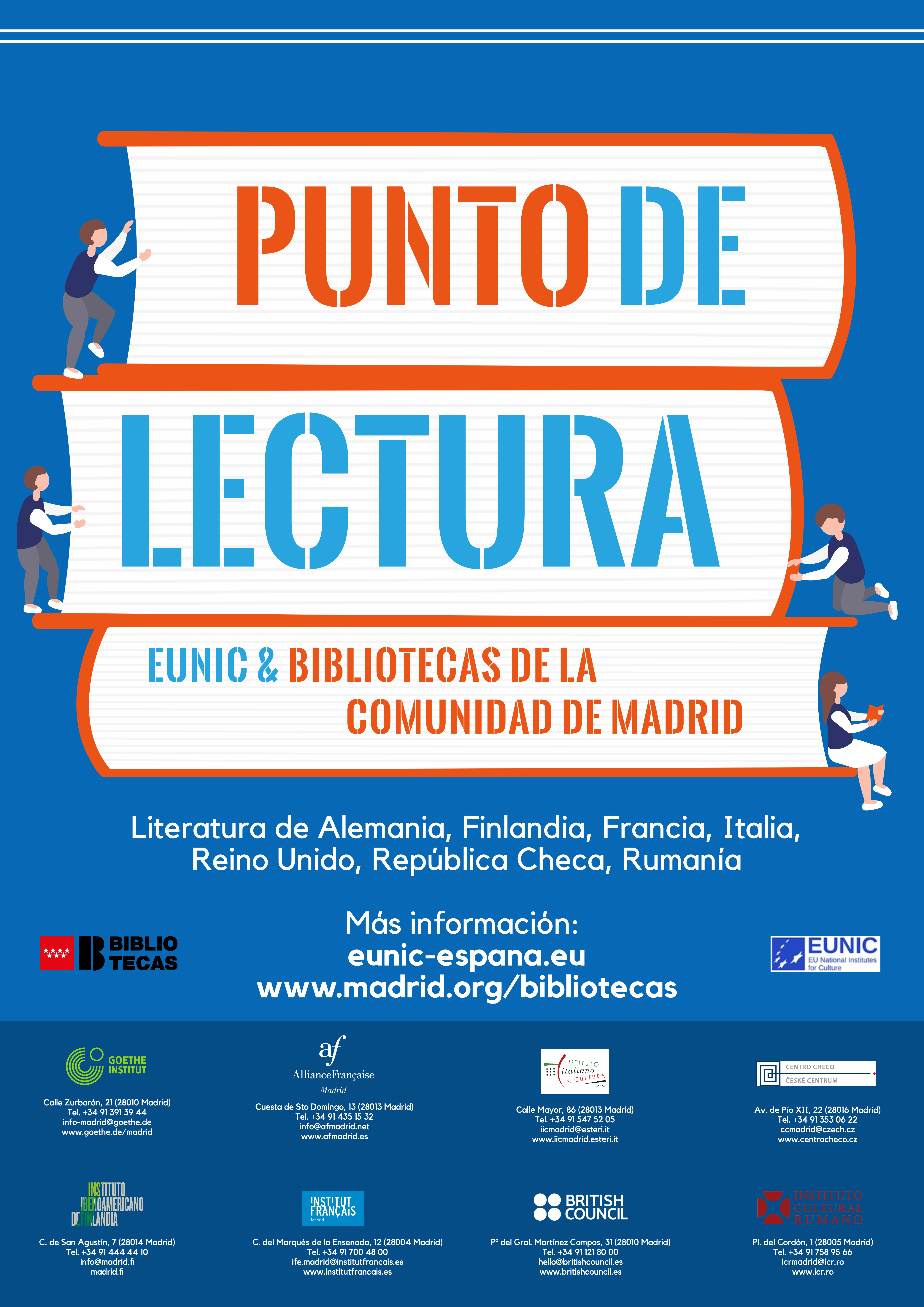 Descubre las novedades literarias europeas en los Puntos de Lectura EUNIC en las bibliotecas de Madrid